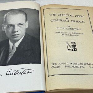 The Official Book of Contract Bridge by Ely Culbertson 1944 Hardcover